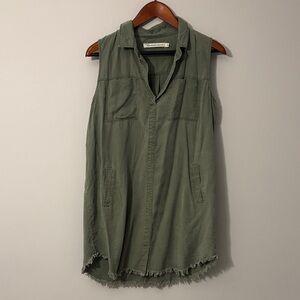Olive Green Sleeveless Tunic